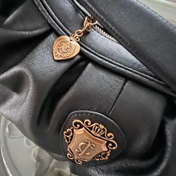 Juicy Couture Liquorice Black Romance Hobo Shoulder Bag! - Picture 4 of 11